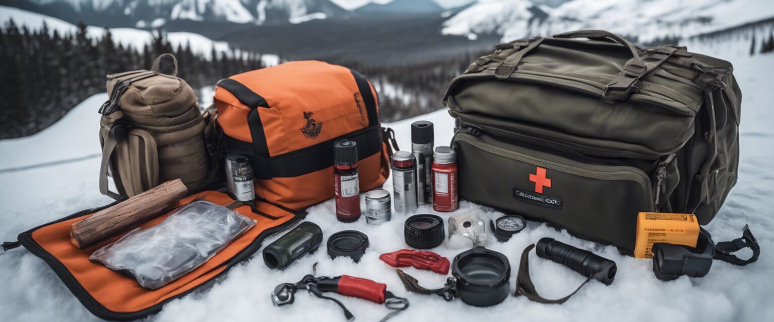 Emergency preparedness kit for winter hunting