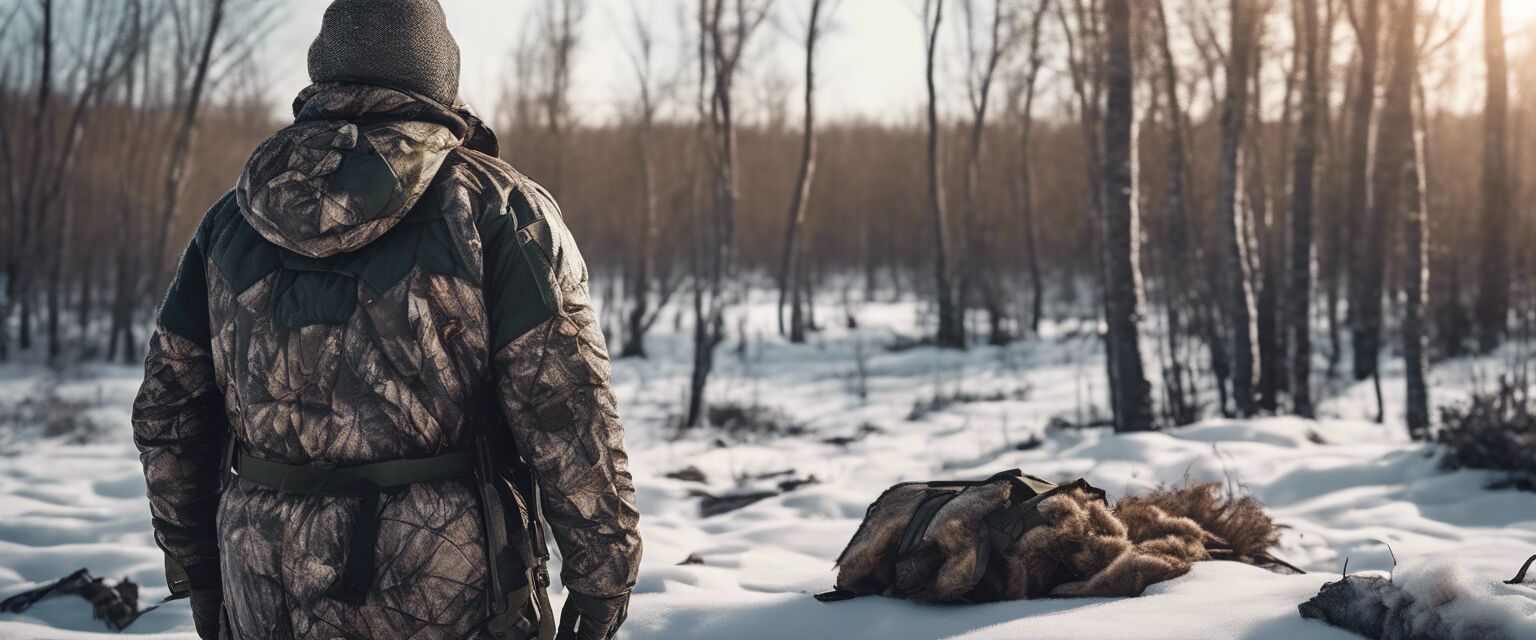 Layered winter clothing for hunting