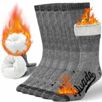 Alvada Mens Merino Wool Crew Socks