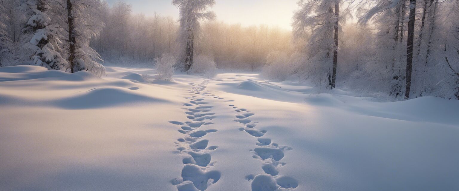 Animal tracks in snow